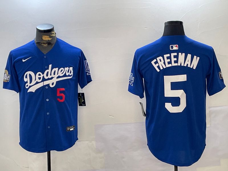 Men Los Angeles Dodgers #5 Freeman Blue Game 2024 Nike MLB Jersey style 11212